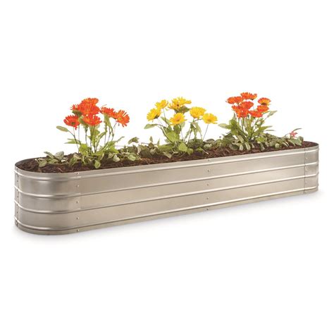 large oval galvanized steel planter box|galvanized steel tubs for gardening.